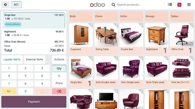 نرم افزار یکپارچه فروشگاه های مبلمان 