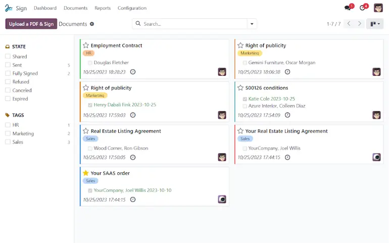 نرم افزار امضا الکترونیک اودو ماژول امضا الکترونیک
