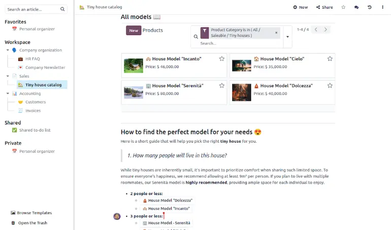 Odoo Knowledge نرم افزار مدیریت دانش